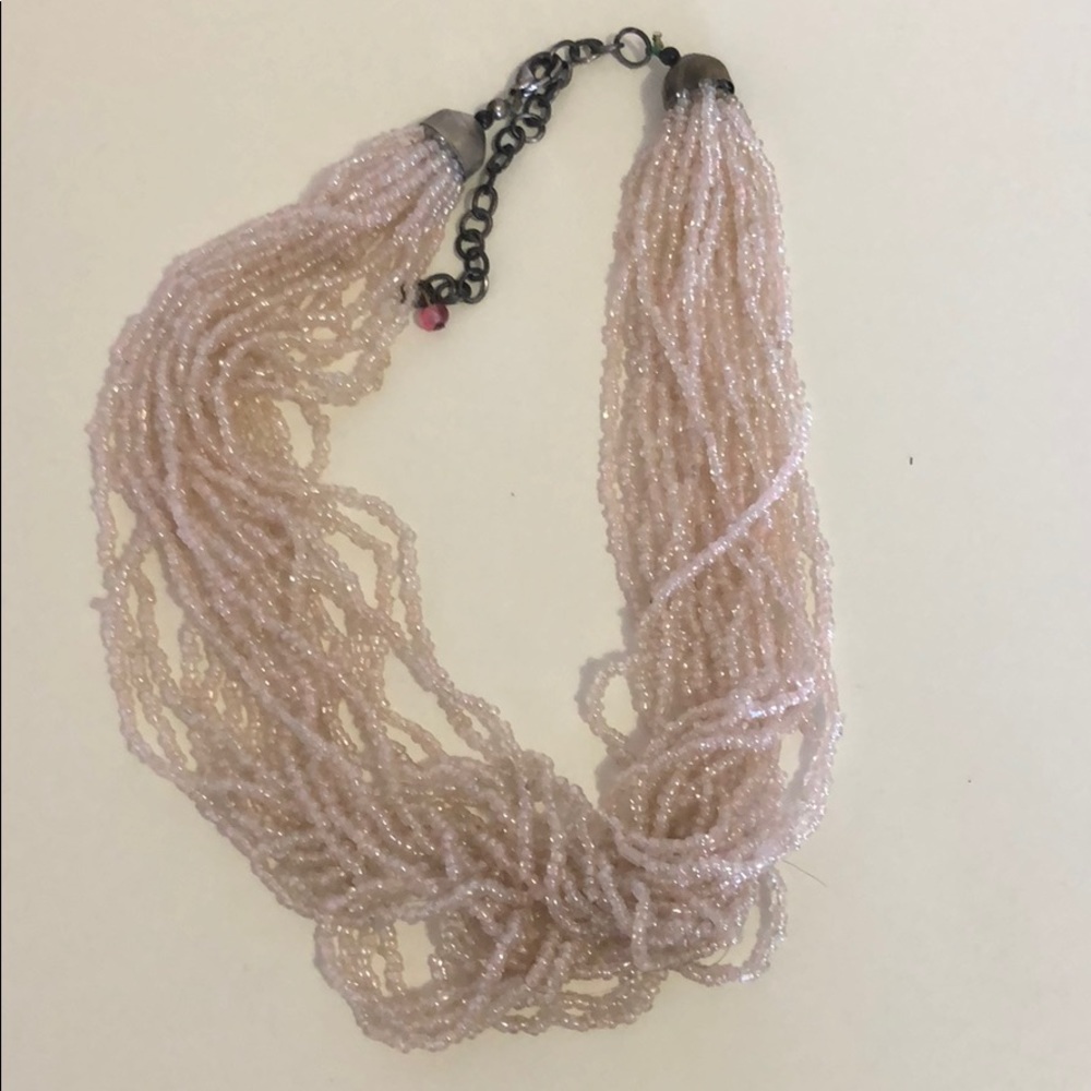 Pink beaded necklace